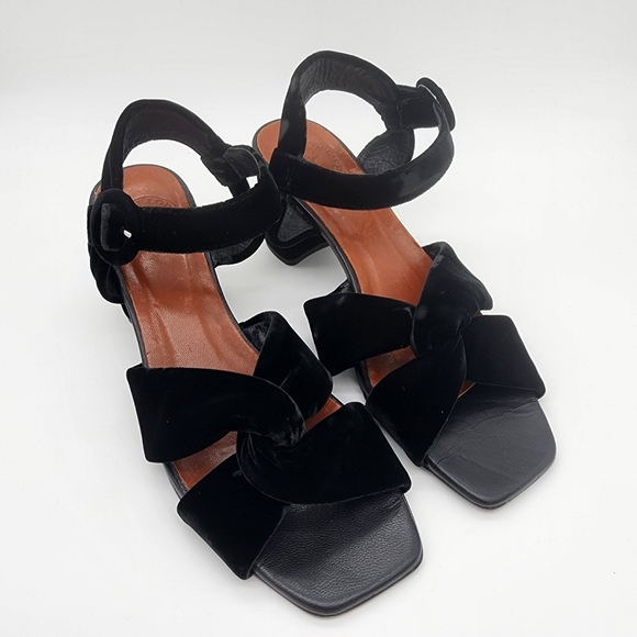 PENELOPE CHILVERS Infinity Velvet Sandals Black Spain Size 8 - Picture 7 of 16